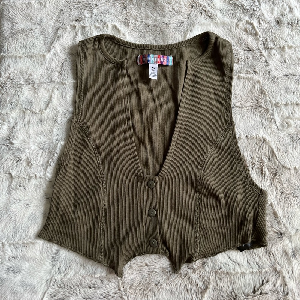 Urban Outfitters Vest-Style Crop Top // XS